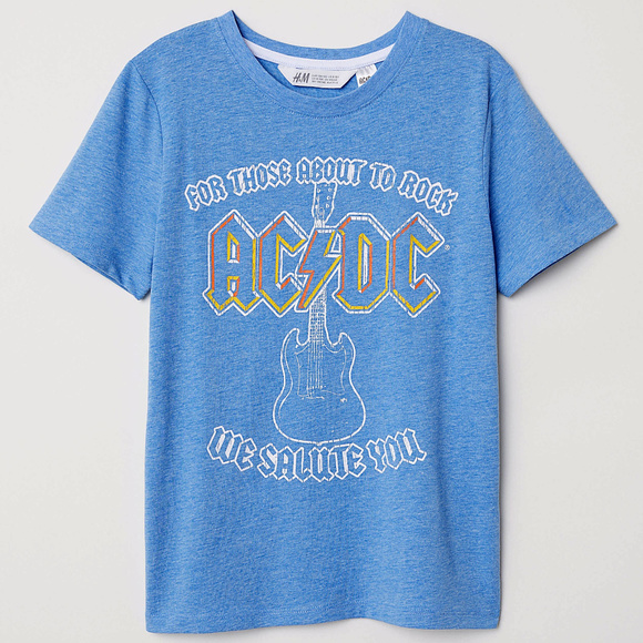 AC/DC For Those About to Rock Logo rock Official T-Shirt Boys 4-6 6-8 8-10 NWT - Picture 1 of 2